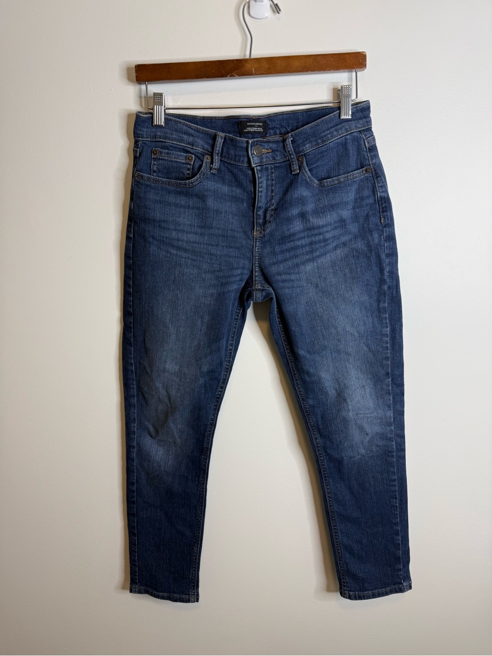 BANANA REPUBLIC Girlfriend Dark Wash Mid Rise Straight Leg Denim Jean 26